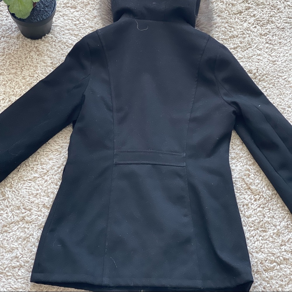 Mossimo Black Coat with faux fur!!!! - Picture 7 of 8